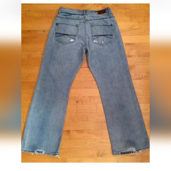 X2 Quality Denim M42 Loose Blue 100% Cotton Men's Jeans Size W32 L32 Boot Cut - Picture 10 of 12